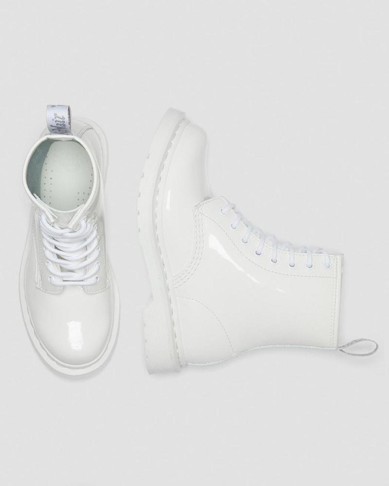 Dr Martens 1460 Mono Lak Leren Veterlaarzen Dames Wit | NL 604UZG